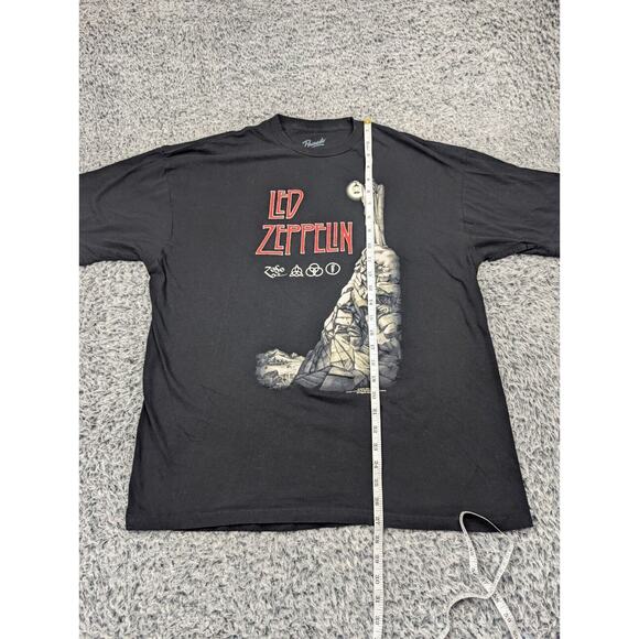 Led Zeppelin Shirt Men 2XL XXL Black Short Sleeve Band Graphic Tee Crew Neck - Picture 4 of 6